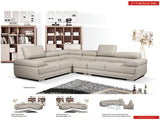 2119 Modular Leather Sectional with Adjustable Headrests