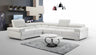 2119 Modular Leather Sectional with Adjustable Headrests