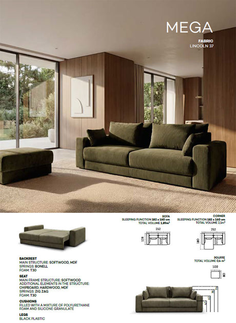 Mega Sleeper Sofa Bed by Befame
