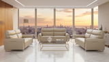 6053 Modern Leather Sofa, Loveseat & Chair