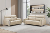 6053 Modern Leather Sofa, Loveseat & Chair