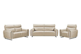 6053 Modern Leather Sofa, Loveseat & Chair