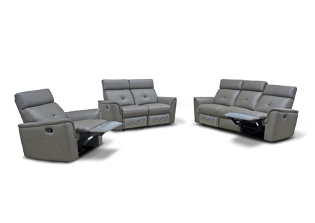 8501 Italian Leather Reclining Sofa, Loveseat & Chair