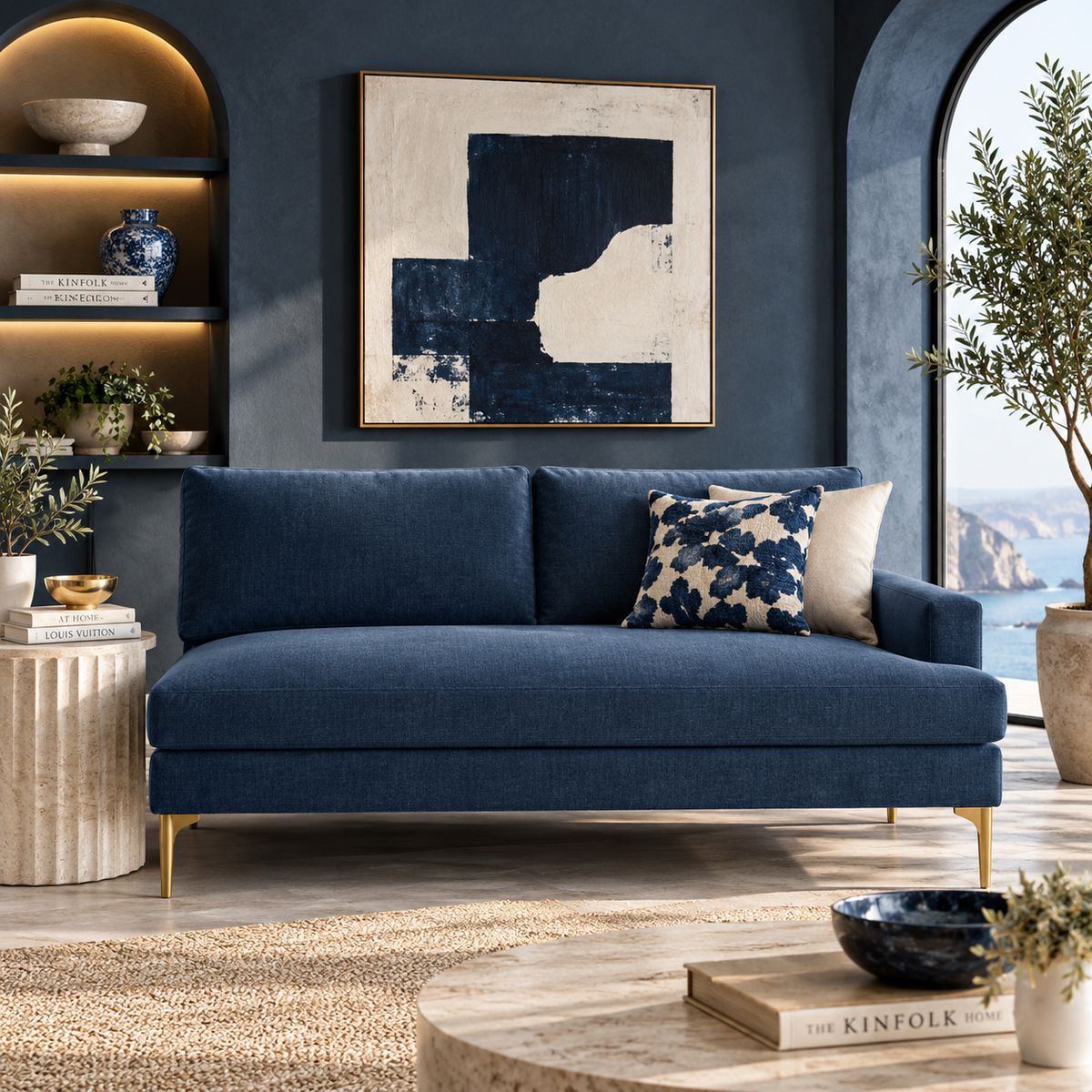 Serena 68" Performance Velvet Modular Loveseat