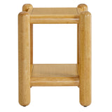Arcus Rectangular 2-Tier Side Table in Oak