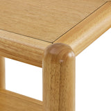 Arcus Rectangular 2-Tier Side Table in Oak
