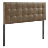Lily Tufted Vegan Leather Headboard - Adjustable Height Upholstered Bed Back - Twin Full Queen King