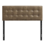 Lily Tufted Vegan Leather Headboard - Adjustable Height Upholstered Bed Back - Twin Full Queen King
