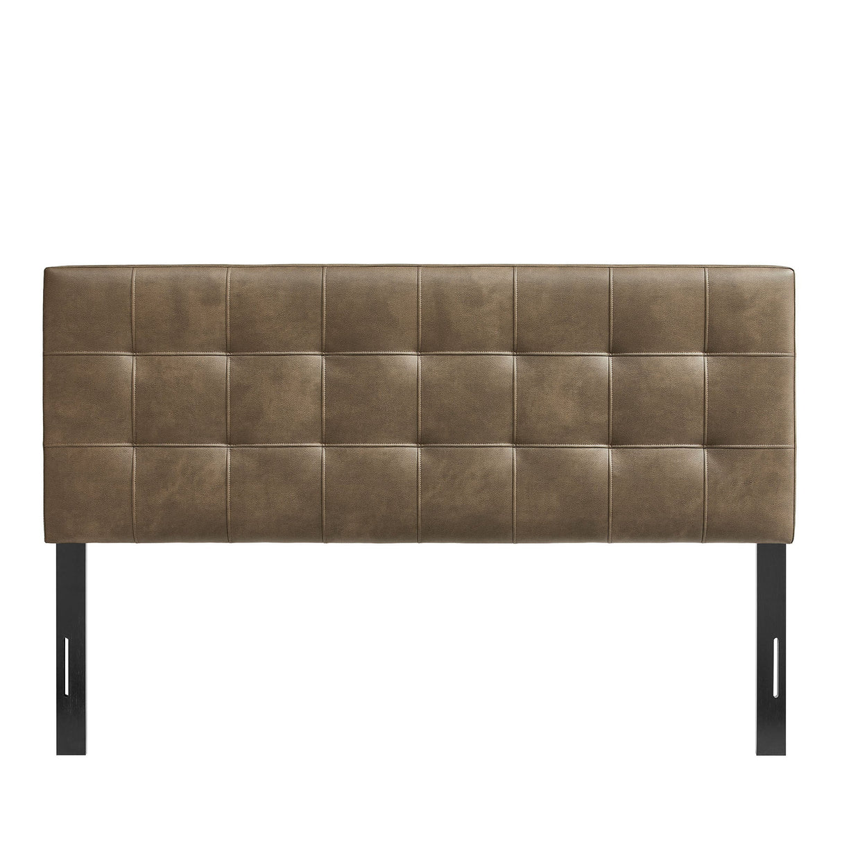 Lily Tufted Vegan Leather Headboard - Adjustable Height Upholstered Bed Back - Twin Full Queen King