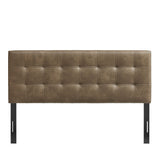Lily Tufted Vegan Leather Headboard - Adjustable Height Upholstered Bed Back - Twin Full Queen King