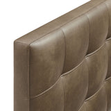 Lily Tufted Vegan Leather Headboard - Adjustable Height Upholstered Bed Back - Twin Full Queen King