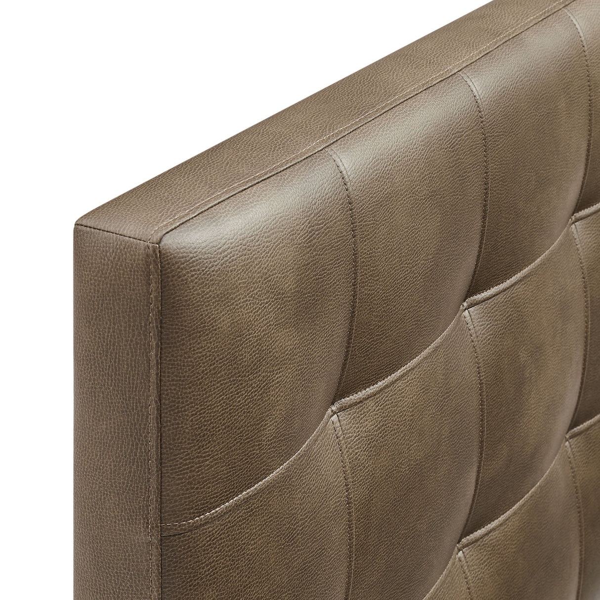 Lily Tufted Vegan Leather Headboard - Adjustable Height Upholstered Bed Back - Twin Full Queen King
