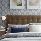 Lily Tufted Vegan Leather Headboard - Adjustable Height Upholstered Bed Back - Twin Full Queen King