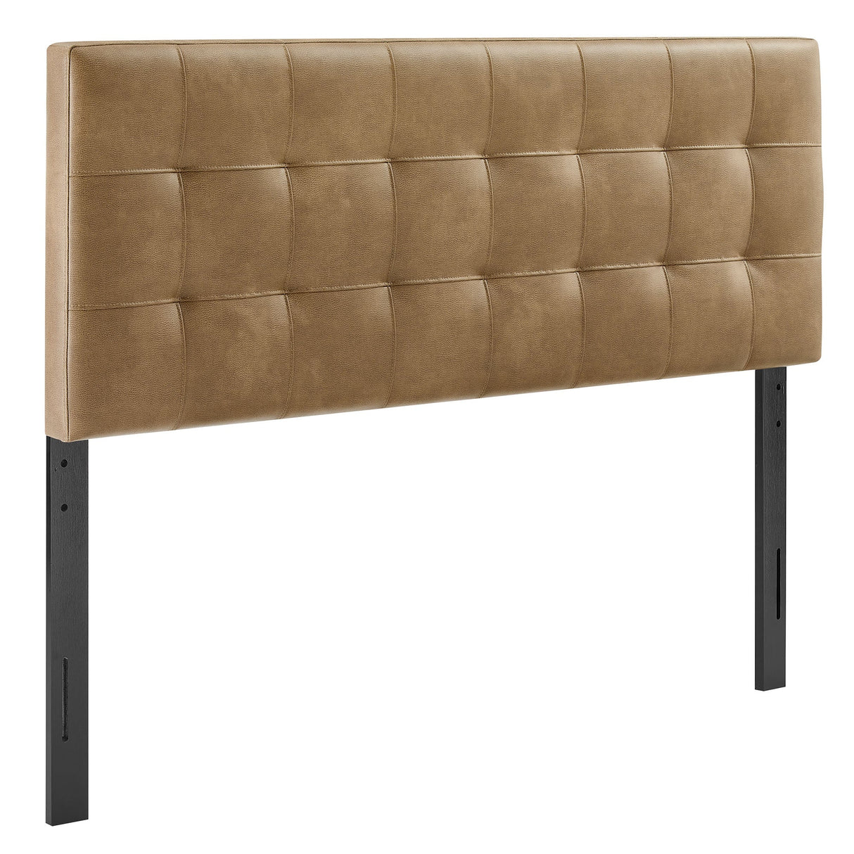 Lily Tufted Vegan Leather Headboard - Adjustable Height Upholstered Bed Back - Twin Full Queen King