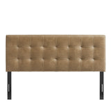 Lily Tufted Vegan Leather Headboard - Adjustable Height Upholstered Bed Back - Twin Full Queen King
