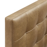 Lily Tufted Vegan Leather Headboard - Adjustable Height Upholstered Bed Back - Twin Full Queen King