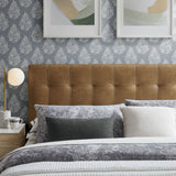 Lily Tufted Vegan Leather Headboard - Adjustable Height Upholstered Bed Back - Twin Full Queen King