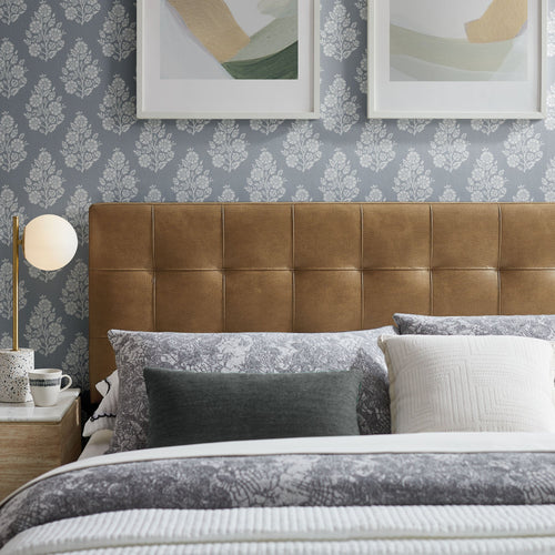 Lily Tufted Vegan Leather Headboard - Adjustable Height Upholstered Bed Back - Twin Full Queen King