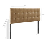 Lily Tufted Vegan Leather Headboard - Adjustable Height Upholstered Bed Back - Twin Full Queen King