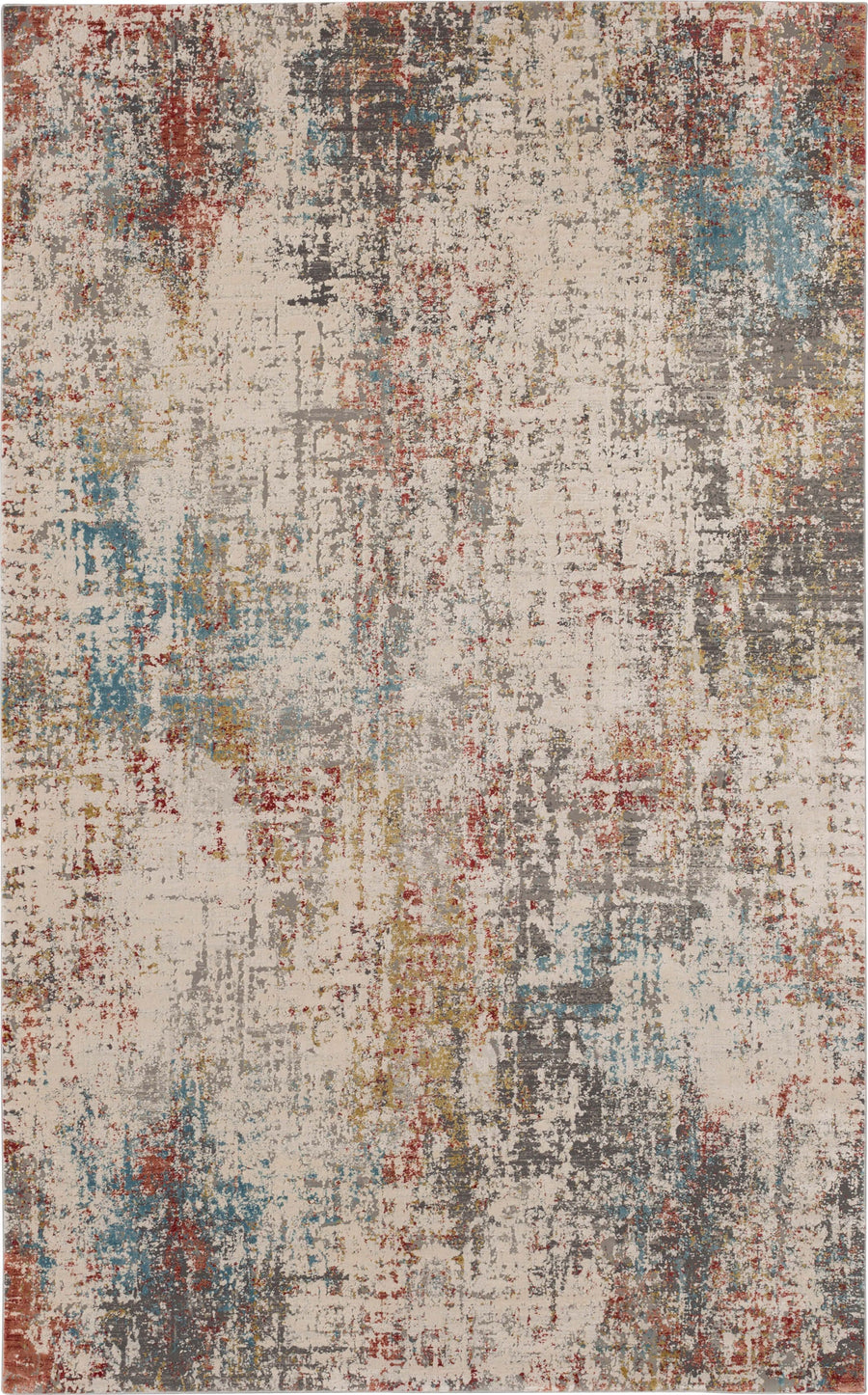Karastan Tryst Marseille Multi Modern/Contemporary Area Rug - Machine Woven Rayon/Viscose, Made in Turkey