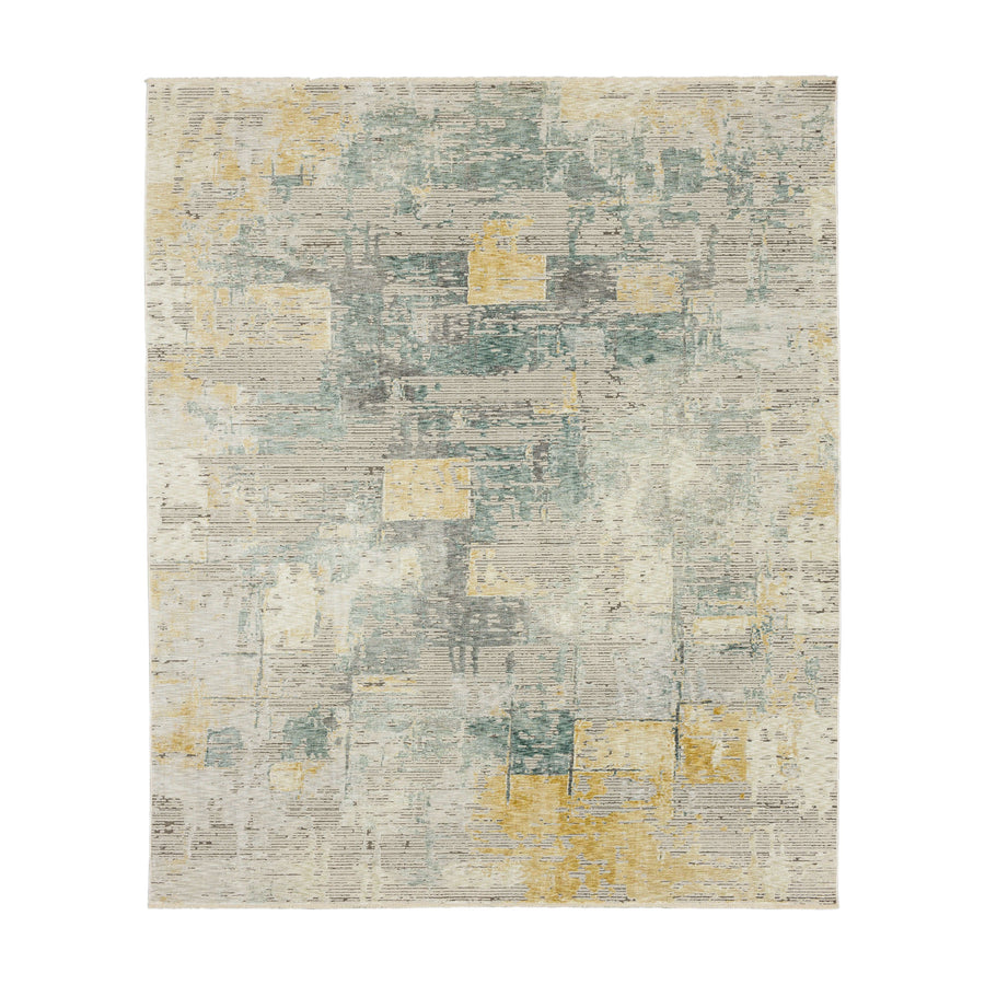 Karastan Memento Nostalgic Blue Modern/Contemporary Area Rug - Machine Woven Polyester, Made in Turkey
