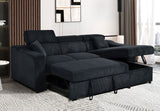 Detailed view of the velvet fabric and seaming on the Deyana sectional
