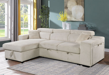 Detail of the low-profile legs and base construction of the sofa