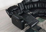 Ruiz black leather seating for home entertainment rooms