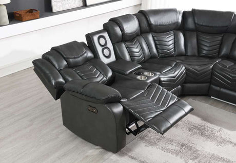 Ruiz collection furniture piece in black leather