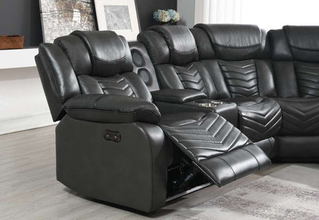 Multi-seat reclining sectional for large families