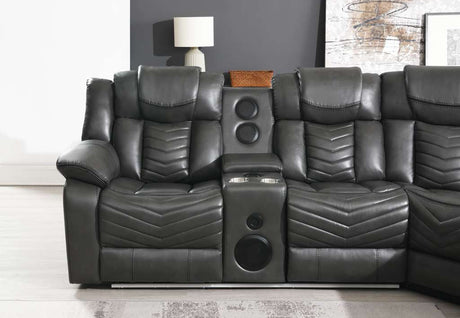 Deep seating comfort on black leather recliners