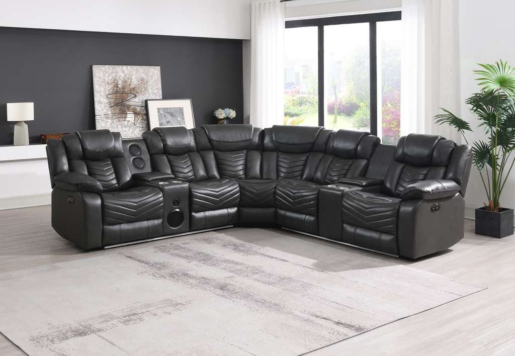 FOAK brand Ruiz sectional in leather