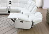 Ruiz black leather sectional with high-density foam