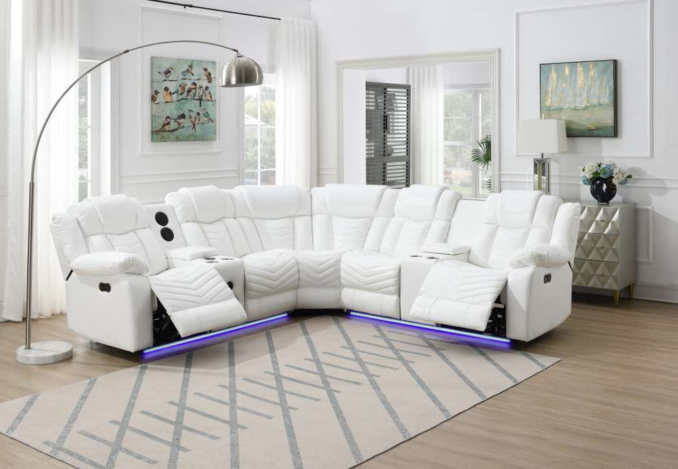 Ergonomic backrest design on black reclining sofa