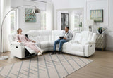 Ruiz reclining sectional shown in a home theater setting with LED lights on