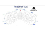 Functional reclining seats in black leather