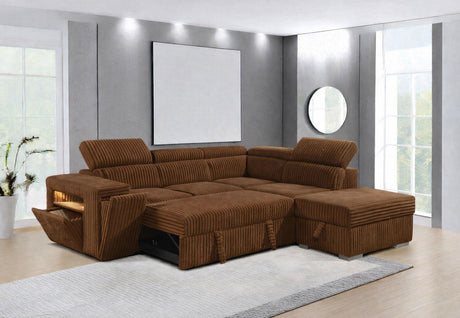 Frontal view of the two-seater manual reclining loveseat with corduroy finish.