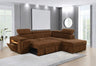 Frontal view of the two-seater manual reclining loveseat with corduroy finish.