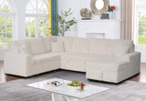 Back view showing structural silhouette of Maxy sectional sofa