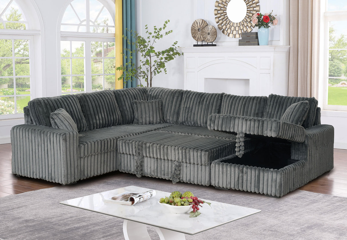 Lifestyle view of FOAK Maxy deep seat sofa for residential lounging