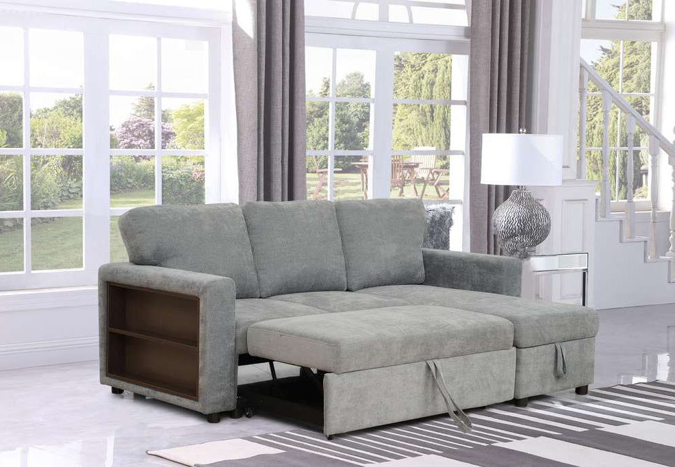 Modern L-Shaped Sectional Sofa with Storage Chaise Ottoman