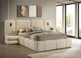 Monaco Upholstered Bed – Cream