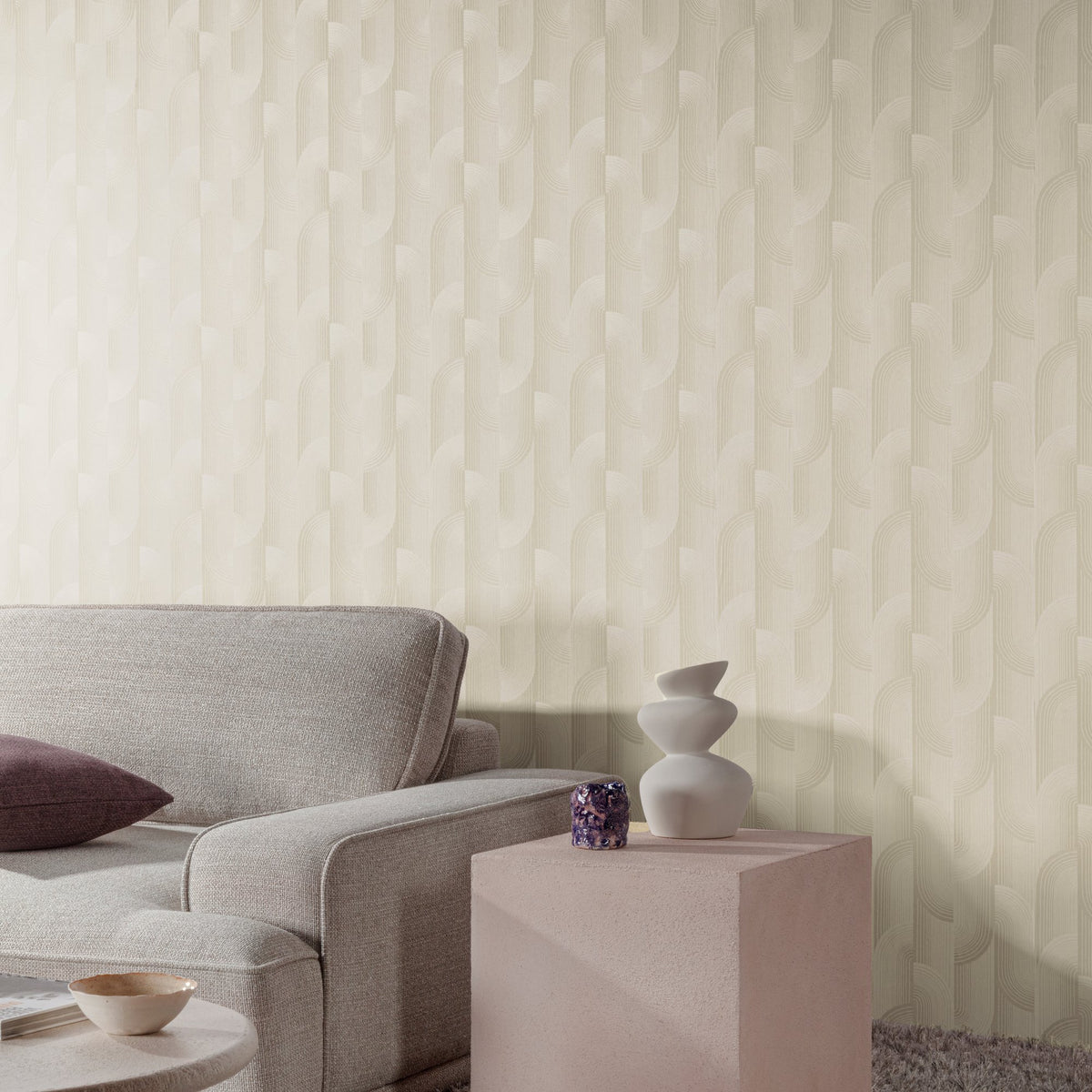 Galerie Precious Weaves Geometric All-over Wallpaper