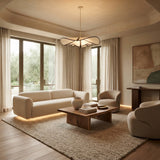 Chapeau Du Matin Fabric Pendant Lamp with Contrast Piping - Sculptural & Ambient Overhead Lighting