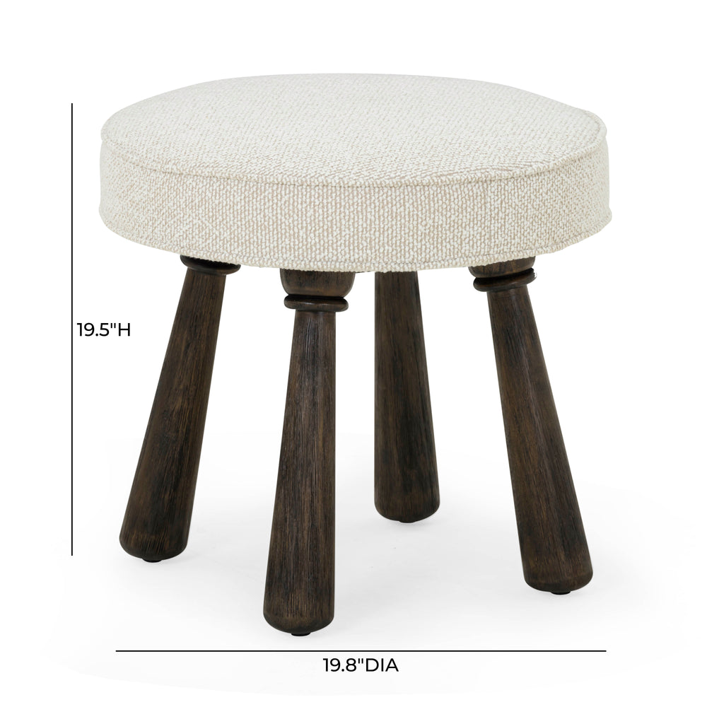 Pookie Performance Boucle Accent Stool dimensions