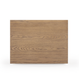 Laurentis 23.5" Light Taupe Suede and Wood 3-Drawer Nightstand - View 7