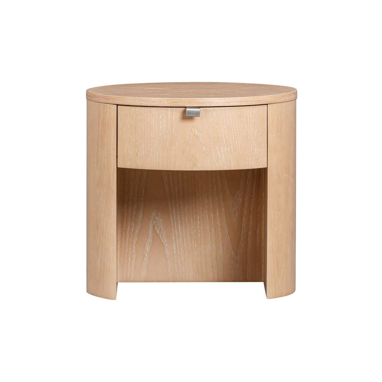 Marlow 19" Wood Round Nightstand With Drawer