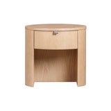 Marlow 19" Wood Round Nightstand With Drawer