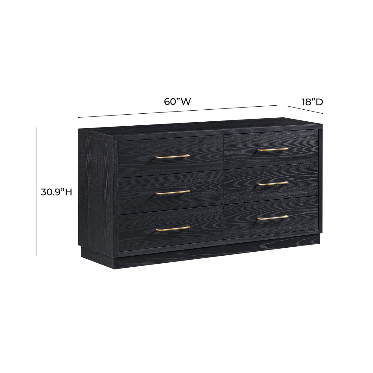 Marlow 6-Drawer Wood Dresser