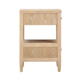 Bristol Park 20" Whitewashed Oak Wood 2-Drawer Nightstand